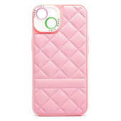 Чехол-накладка - SC318 экокожа для "Apple iPhone 14" (light pink)