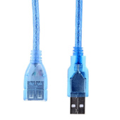 Кабель-удлинитель USB -  500см 1,5A  (silver)