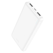 Внешний аккумулятор Hoco J100 10000mAh Micro/Type-C/USB*2 (white)