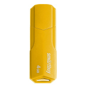 Флэш накопитель USB  4 Гб Smart Buy CLUE (yellow)