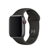 Ремешок - ApW Sport Band Apple Watch 38/40/41 mm силикон на кнопке (S) (black)