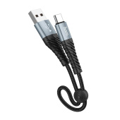 Кабель USB - Type-C Hoco X38 Cool Charging  25см 3A  (black)