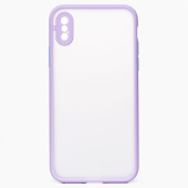 Чехол-накладка - PC041 для "Apple iPhone X/iPhone XS" (light violet/white)