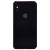 Чехол-накладка [ORG] Glass Azur stone series для "Apple iPhone X/iPhone XS" (black) ..