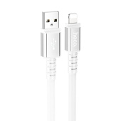 Кабель USB - Apple lightning Hoco X85  100см 2,4A  (white)