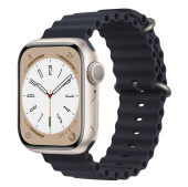 Ремешок - ApW26 Ocean Band Apple Watch 38/40/41 mm силикон (black)