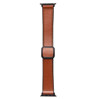 Ремешок - ApW38 Square buckle Apple Watch 42/44/45/49мм экокожа (brown)