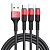 Кабель USB - Multi connector Hoco X26 Xpress  100см 2A  (black/red)