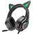 Компьютерная гарнитура Hoco W107 Cute cat (green)