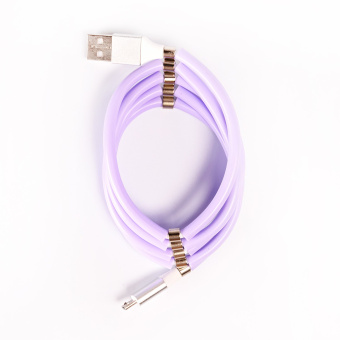 Кабель USB - micro USB - MCM-1  100см 2,4A  (violet)