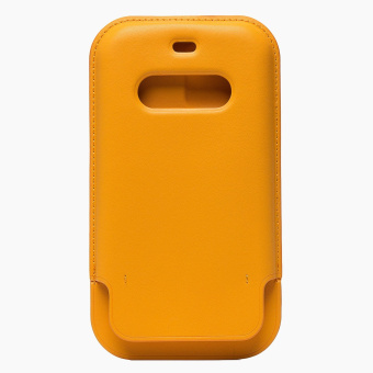 Чехол-конверт - SM001 кожаный SafeMag для "Apple iPhone 12 Pro Max" (golden orange)