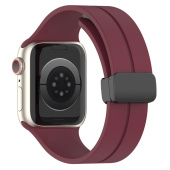 Ремешок - ApW29 Apple Watch 38/40/41мм силикон на магните (bordo)