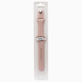 Ремешок - ApW Sport Band Apple Watch 38/40/41мм силикон на кнопке (S) (sand pink)