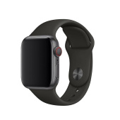 Ремешок - ApW Sport Band Apple Watch 38/40/41мм силикон на кнопке (S) (black)