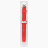 Ремешок - ApW Sport Band Apple Watch 42/44/45мм силикон на кнопке (S) (spicy orange)