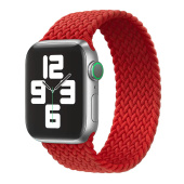 Ремешок - ApW14 Apple Watch 42/44/45мм текстиль (S) (red)