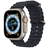Ремешок - ApW26 Ocean Band Apple Watch 42/44/45/49мм силикон (black)