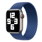 Ремешок - ApW14 Apple Watch 42/44/45мм текстиль (L) (blue)