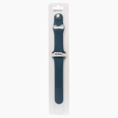 Ремешок - ApW Sport Band Apple Watch 42/44/45мм силикон на кнопке (S) (dark blue)