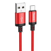 Кабель USB - micro USB Hoco X89 Wind  100см 2,4A  (red)